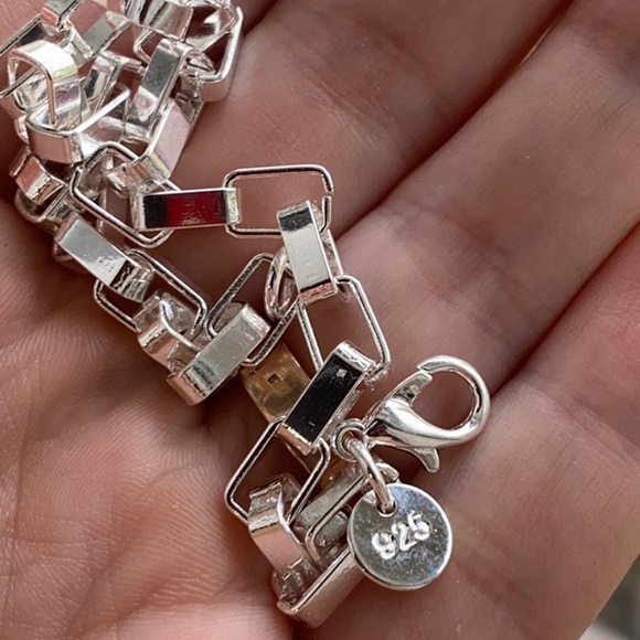 NEW Stamped 925 Sterling Silver Necklace Bracelet - Picture 2 of 3